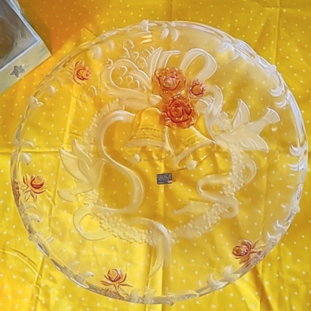 NWT Mikasa  Crystal Serving Platter